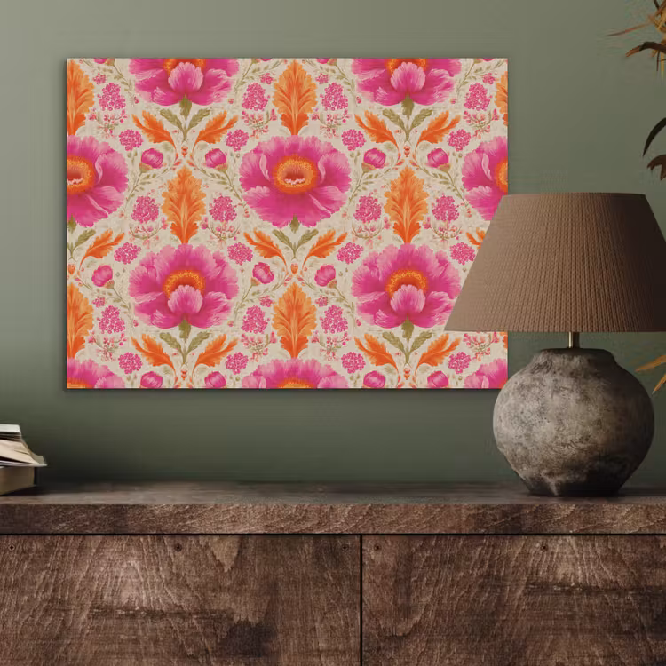 Bloemen - Barok - Roze - Oranje PET vilt klein 837 -sfeer2