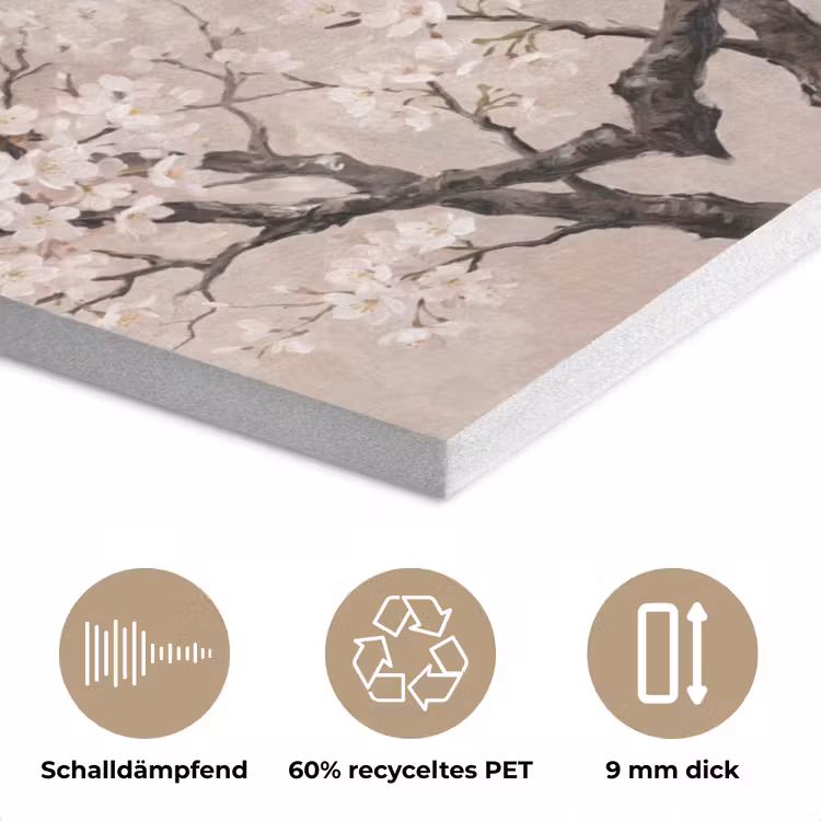 Bloesem - Illustratie - Taupe PET vilt klein -closeup_DE