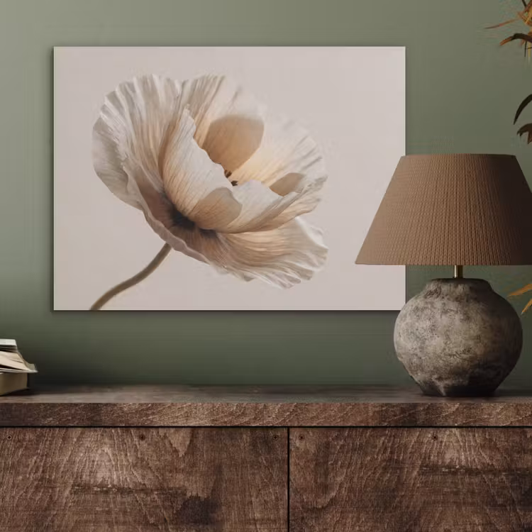 Bloem - Beige - Crème PET vilt klein -sfeer2