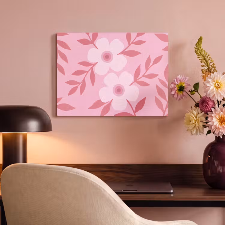 Bloemen - Abstract - Modern - Roze - Natuur PET vilt klein -sfeer3