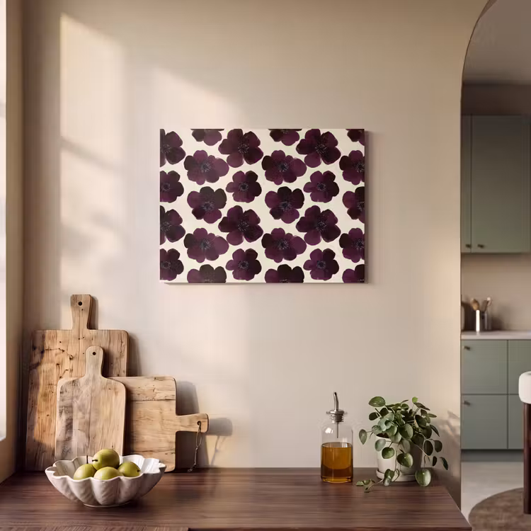Bloemen - Aquarel - Paars PET vilt klein 837 -sfeer2