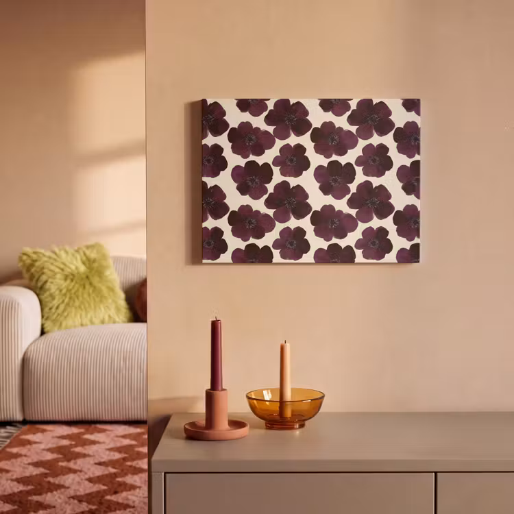 Bloemen - Aquarel - Paars PET vilt klein 837 -sfeer1