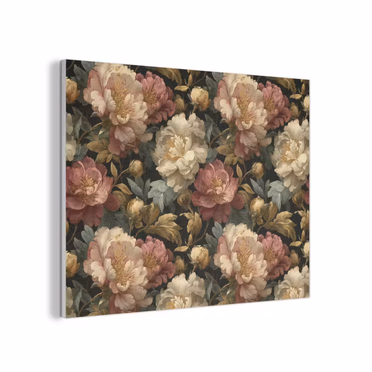 Bloemen - Barok - Patroon - Roze - Crème PET vilt klein 837 -3d