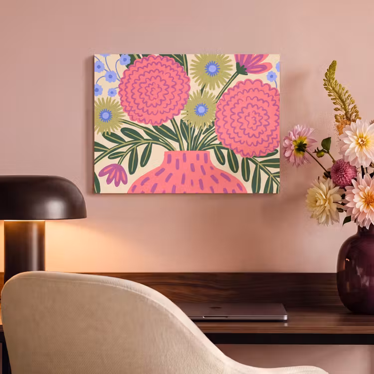 Bloemen - Boeket - Natuur - Abstract - Roze PET vilt klein -sfeer3