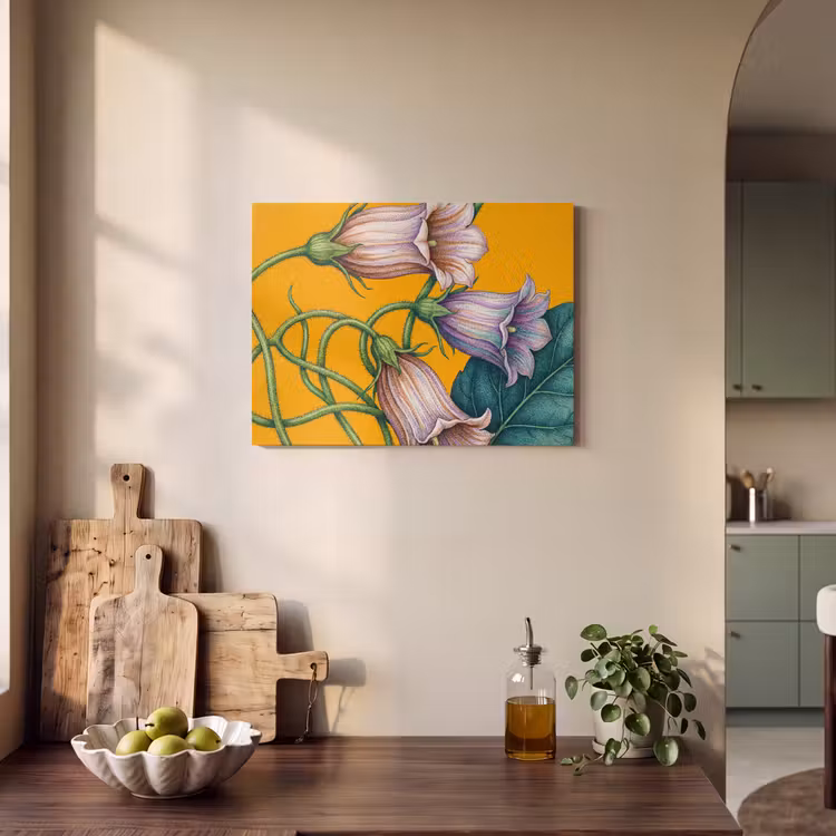 Akustikbild - Blumen – Botanik – Gelb - Bloemen - Botanisch - Geel PET vilt klein
