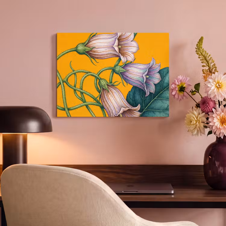 Akustikbild - Blumen – Botanik – Gelb - Bloemen - Botanisch - Geel PET vilt klein