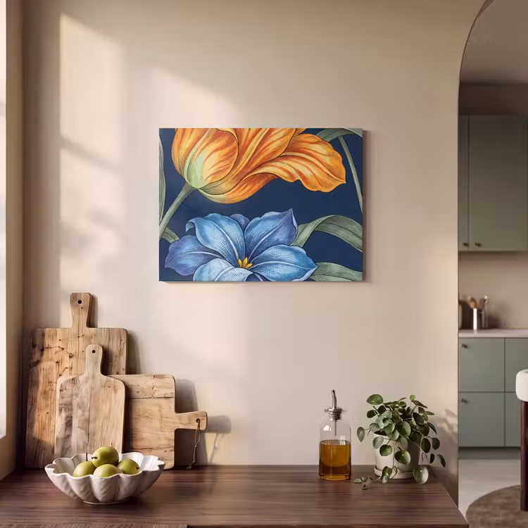 Akustikbild - Blumen – Botanik – Muster - Bloemen - Botanisch - Patroon PET vilt klein
