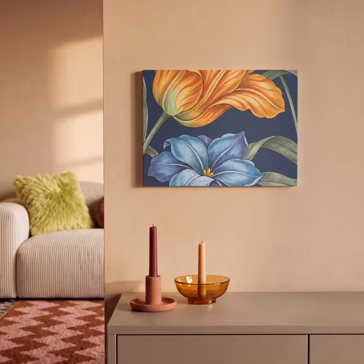 Akustikbild - Blumen – Botanik – Muster - Bloemen - Botanisch - Patroon PET vilt klein