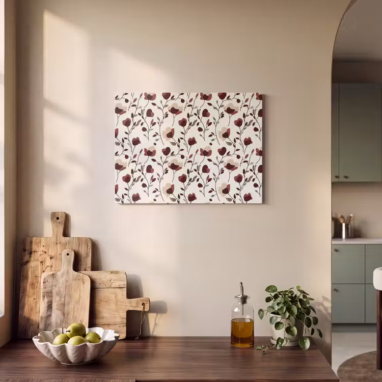 Bloemen - Botanisch - Bordeaux PET vilt klein 837 -sfeer2