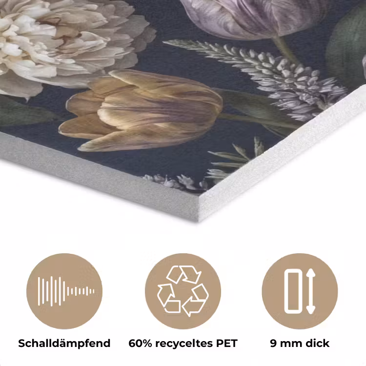 Bloemen - Donker - Elegant - Natuur - Wit PET vilt klein -closeup_DE