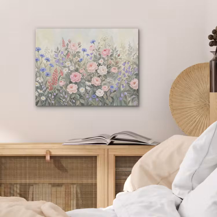Bloemen - Tuin - Natuur - Kleurrijk PET vilt klein -sfeer3