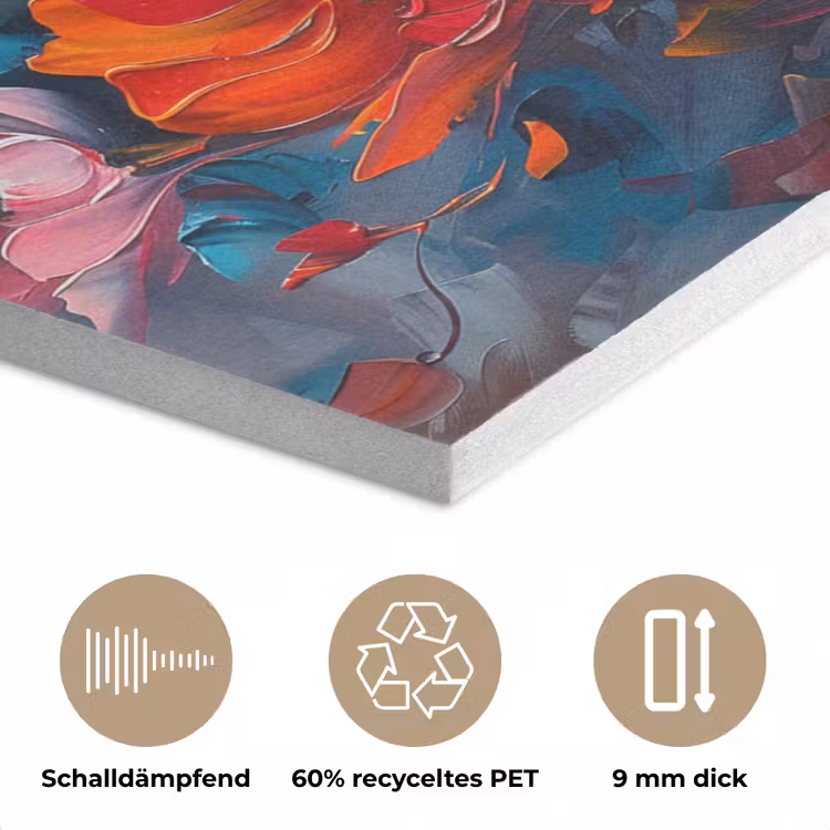 Bloemen - Kunst - Watercolor - Botanisch PET vilt klein -closeup_DE