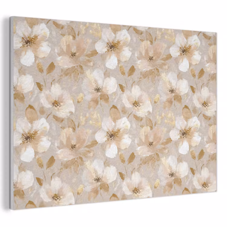 Bloemen - artistiek - Goud PET vilt klein 837 -3d