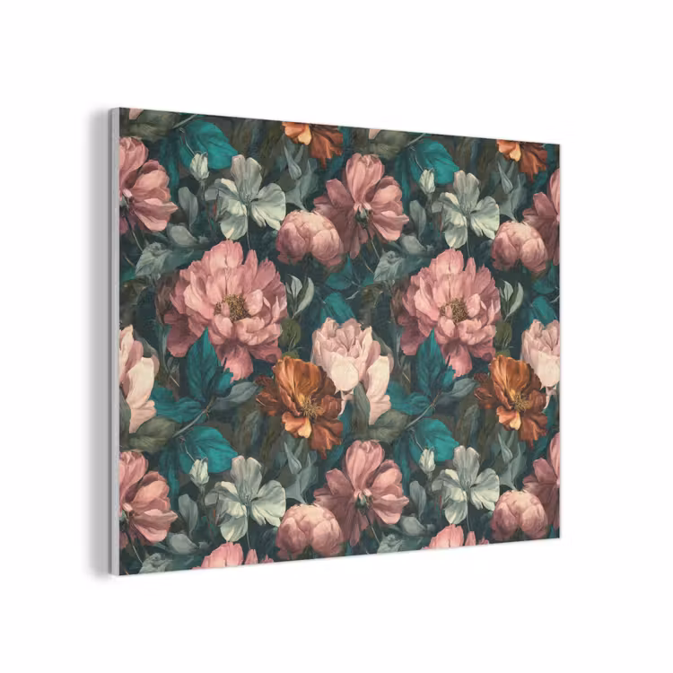 Bloemen - Schilderachtig - Patroon - Roze PET vilt klein 837 -3d