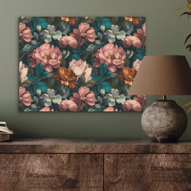 Bloemen - Schilderachtig - Patroon - Roze PET vilt klein 837 -sfeer2