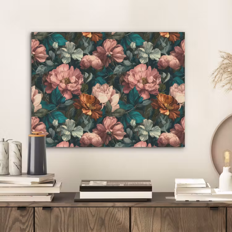 Bloemen - Schilderachtig - Patroon - Roze PET vilt klein 837 -sfeer1
