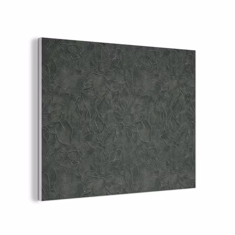 Bloemen - Lijnen - Groen PET vilt klein 837 -3d