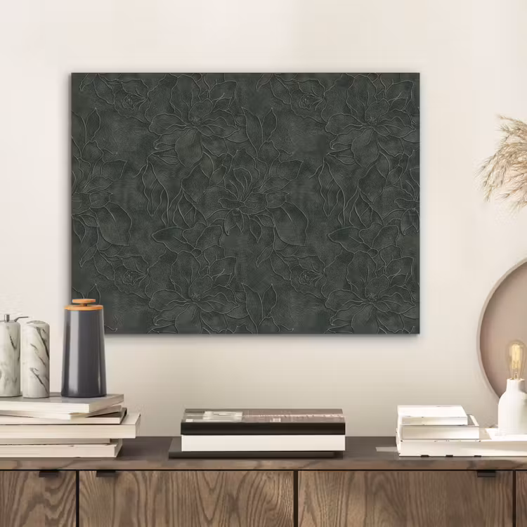 Bloemen - Lijnen - Groen PET vilt klein 837 -sfeer1