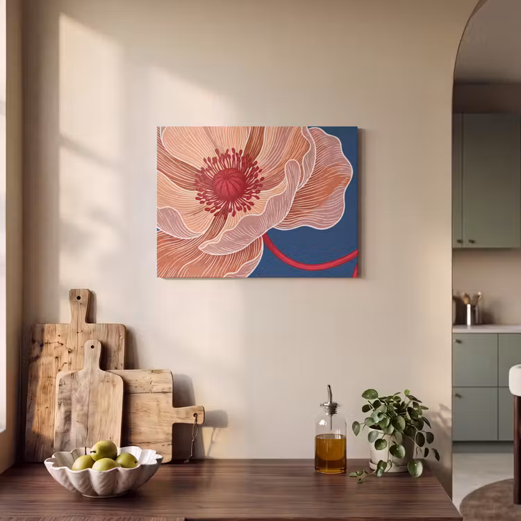 Akustikbild - Blumen – Modern – Abstrakt - Bloemen - Modern - Abstract PET vilt klein