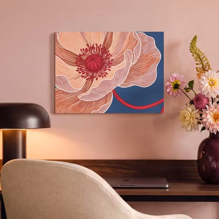 Akustikbild - Blumen – Modern – Abstrakt - Bloemen - Modern - Abstract PET vilt klein