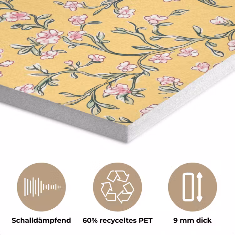 Bloemen - Motief - Geel PET vilt klein 837 -closeup_DE