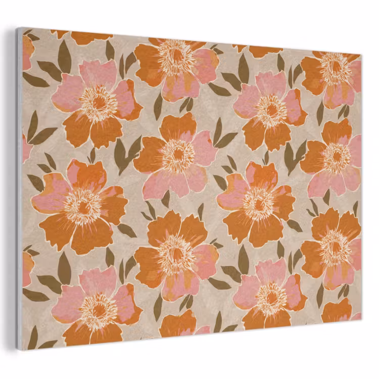 Bloemen - Motief - Retro PET vilt klein 837 -3d