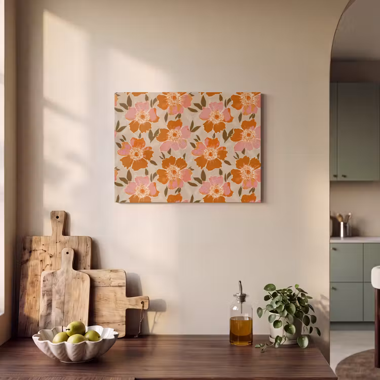 Bloemen - Motief - Retro PET vilt klein 837 -sfeer2