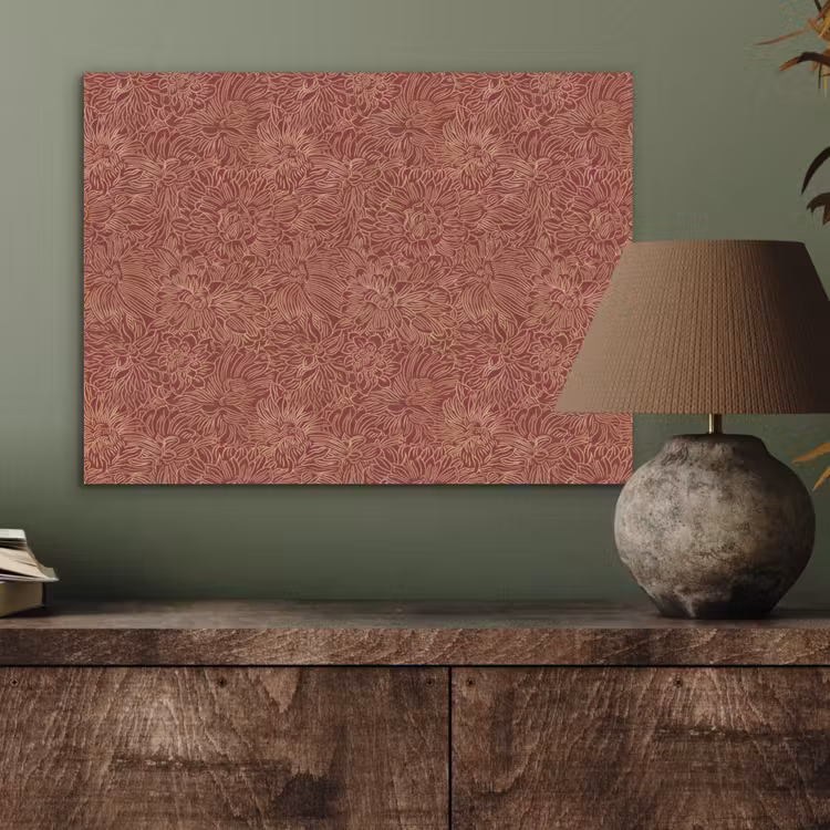 Bloemen - Motief - Rood PET vilt klein 837 -sfeer2