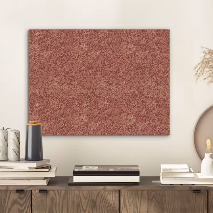 Bloemen - Motief - Rood PET vilt klein 837 -sfeer1