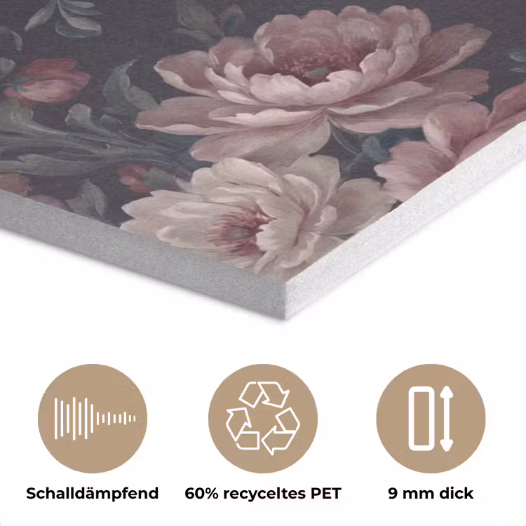 Bloemen - Patroon - Sierlijk - Roze - Donker PET vilt klein -closeup_DE
