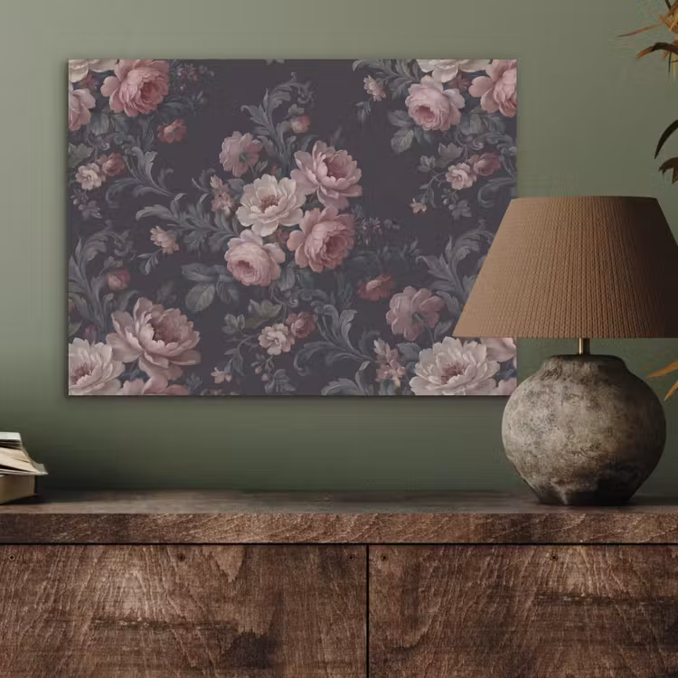 Bloemen - Patroon - Sierlijk - Roze - Donker PET vilt klein -sfeer2