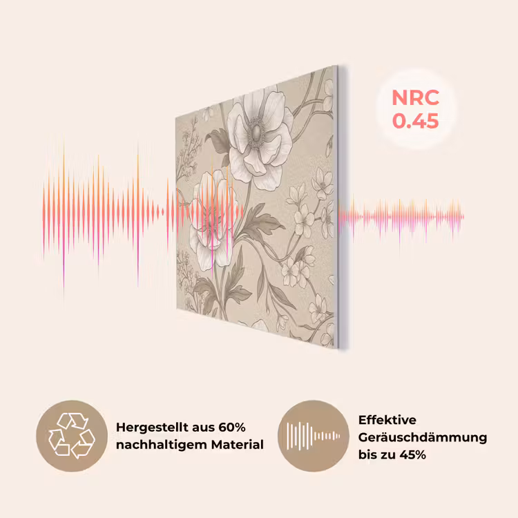 Bloemen - Patroon - Beige PET vilt klein -USP_DE