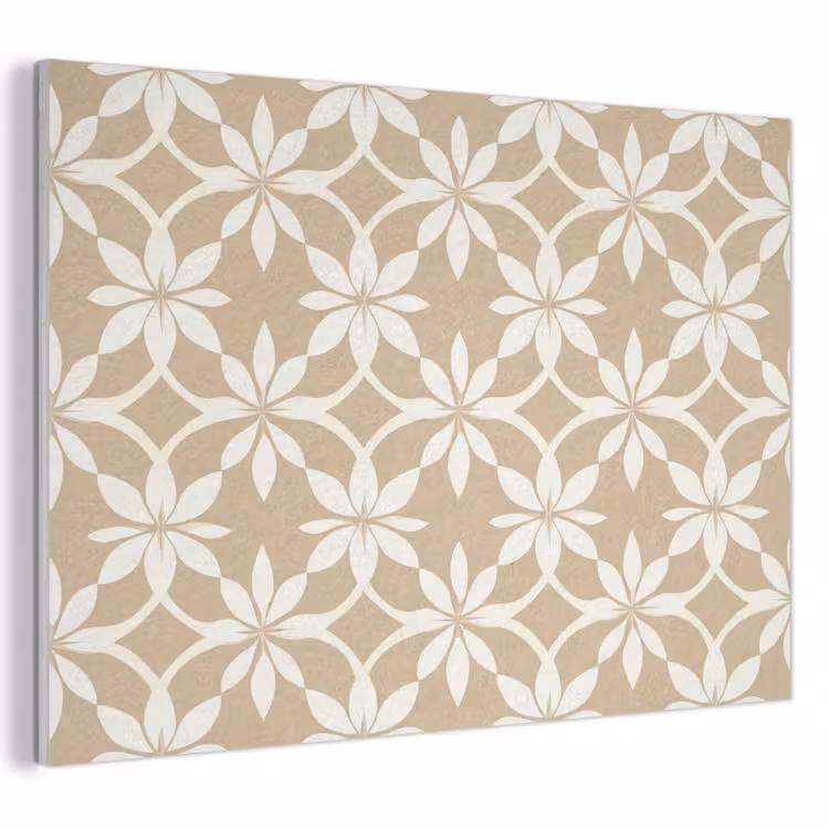 Bloemen - Patroon - Beige PET vilt klein 837 -3d