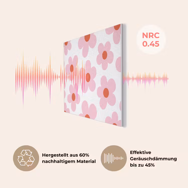 Bloemen - Patroon - Modern - Roze - Wit PET vilt klein -USP_DE