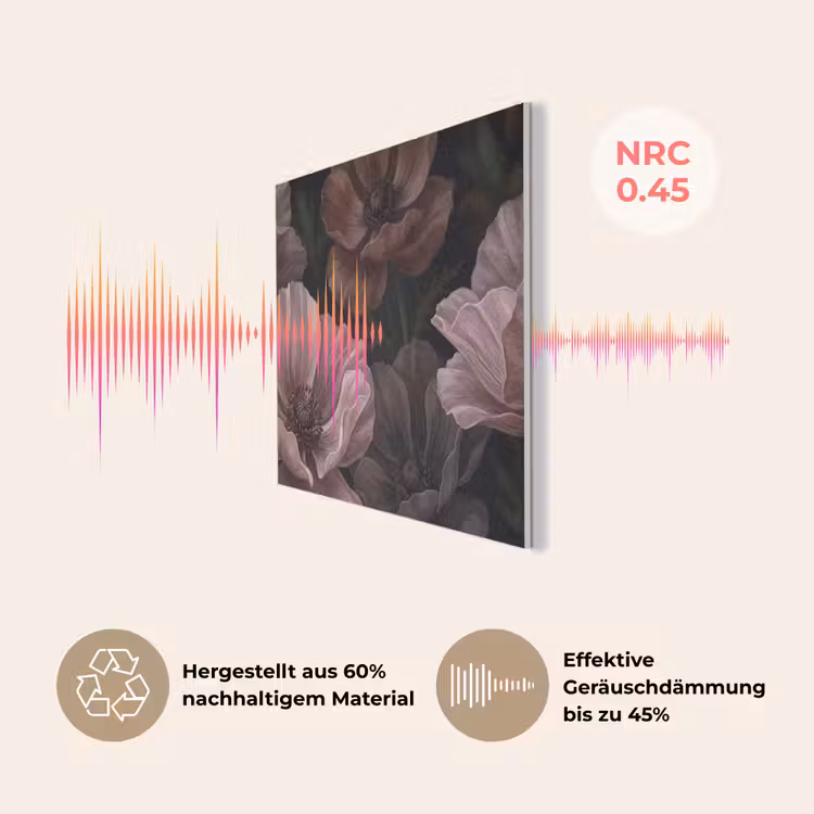 Bloemen - Natuur - Roze - Donker - Modern PET vilt klein -USP_DE