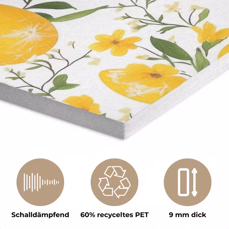 Bloemen - Paaseieren - Geel PET vilt klein -closeup_DE