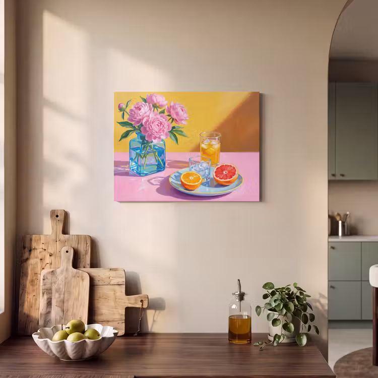 Akustikbild - Blumen – Rosa – Modern - Bloemen - Roze - Modern PET vilt klein