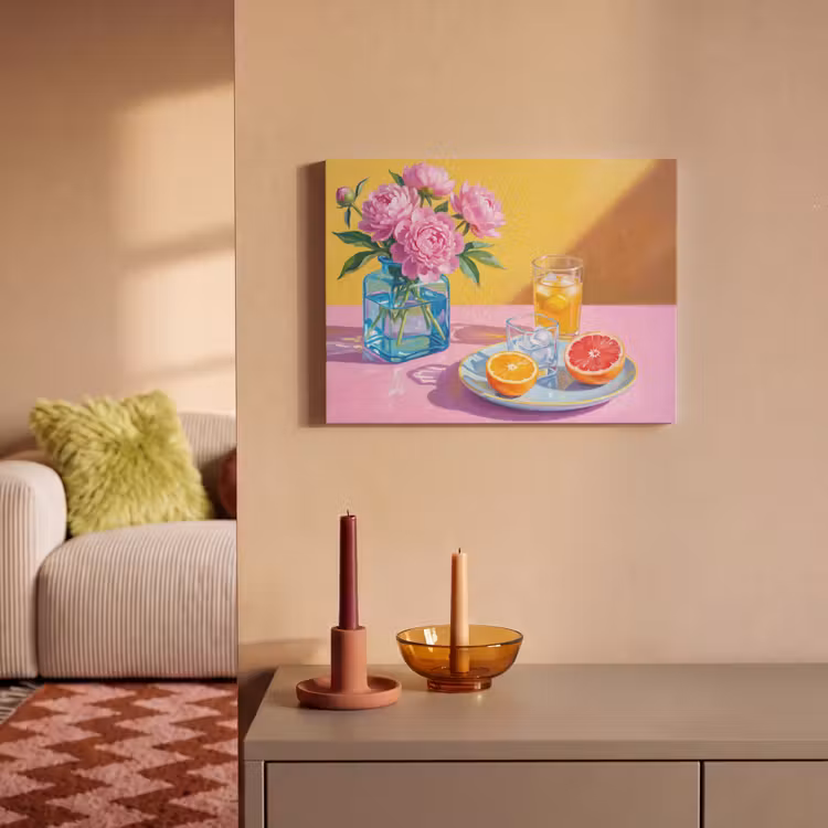 Akustikbild - Blumen – Rosa – Modern - Bloemen - Roze - Modern PET vilt klein
