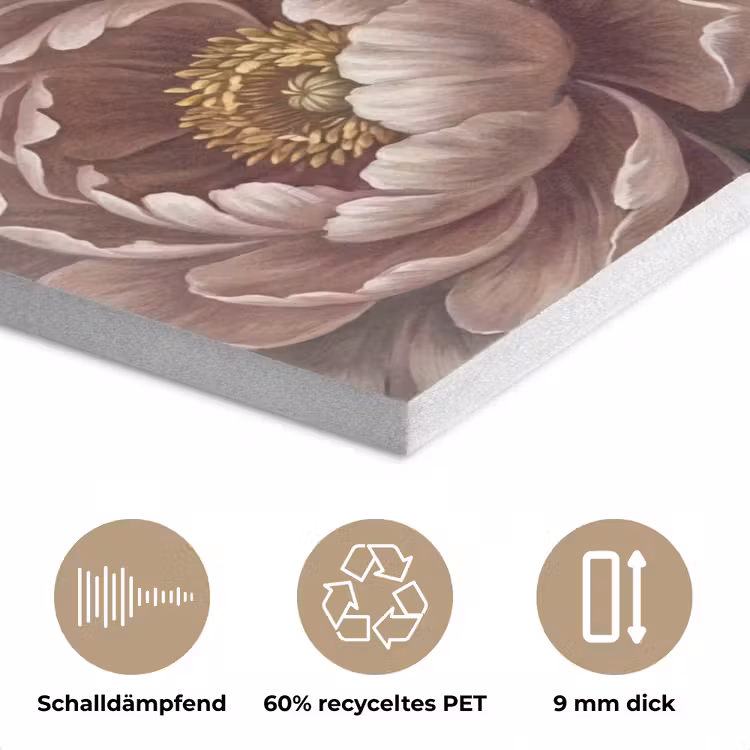 Bloemen - Vlinder - Natuur - Modern - Paars PET vilt klein -closeup_DE