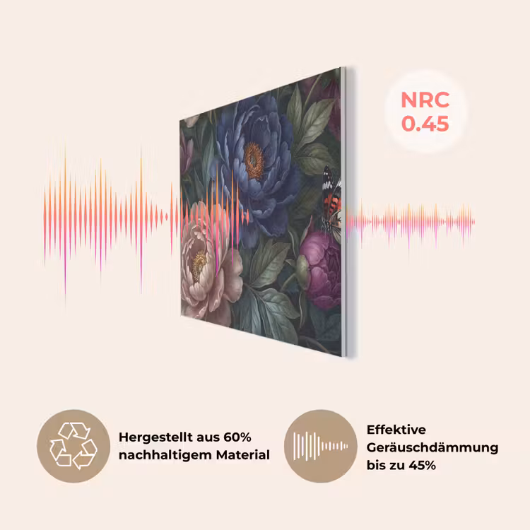 Bloemen - Vlinder - Natuur - Modern - Paars PET vilt klein -USP_DE