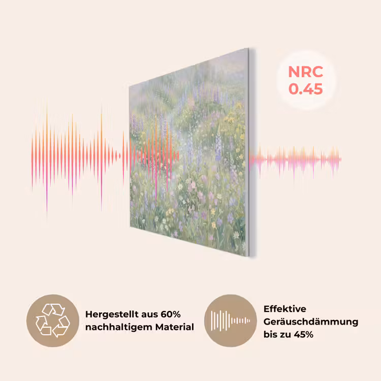 Bloemenveld - Heuvels - Kleurrijk PET vilt klein -USP_DE