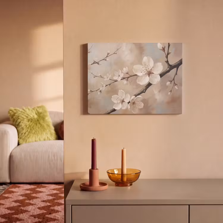 Bloesem - Takken - Schilderij - Beige - Serene PET vilt klein -sfeer1