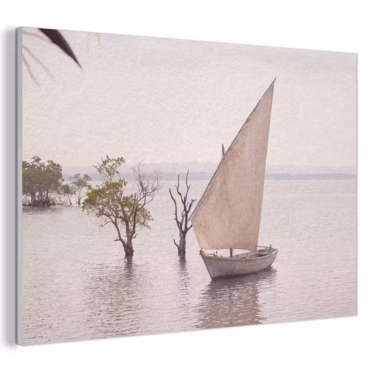 Boot - Zeil - Water - Tropisch - Natuur PET vilt klein -3d