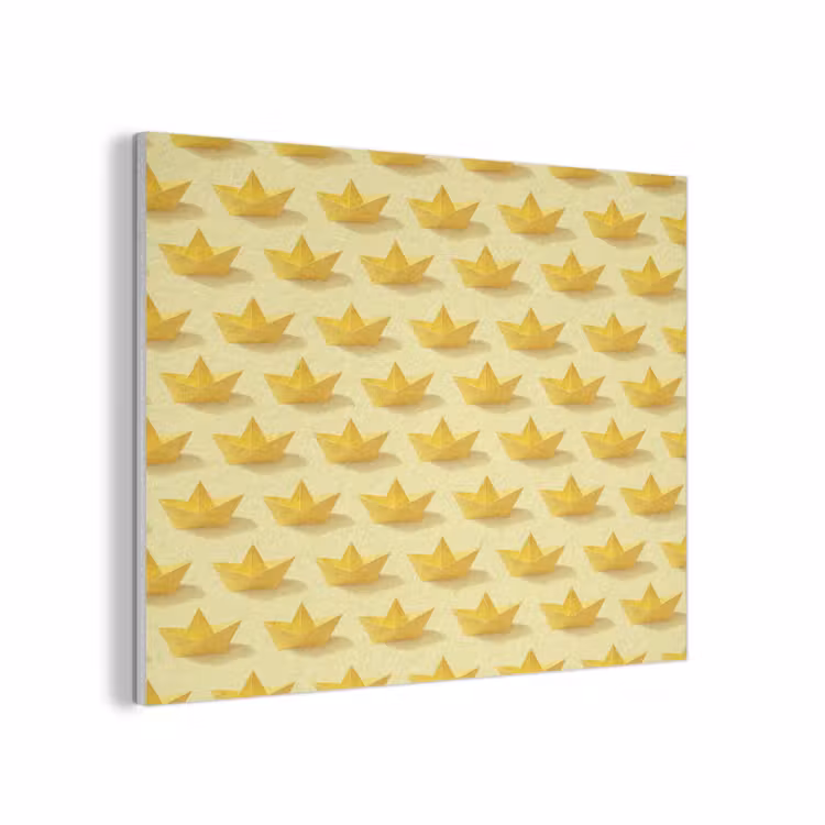 Bootjes - Origami - Creatief - Geel PET vilt klein 837 -3d