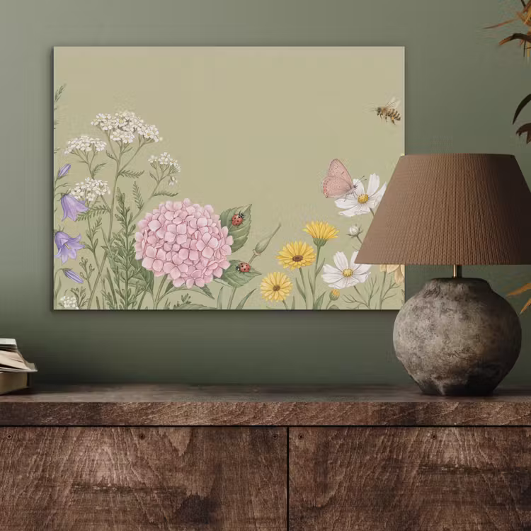 Botanisch - Bloemen - Kleurrijk PET vilt klein -sfeer2