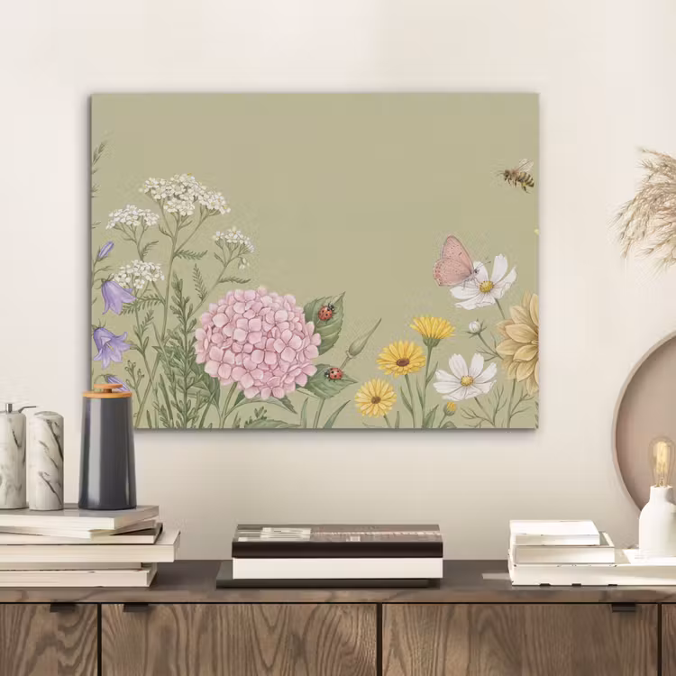 Botanisch - Bloemen - Kleurrijk PET vilt klein -sfeer1