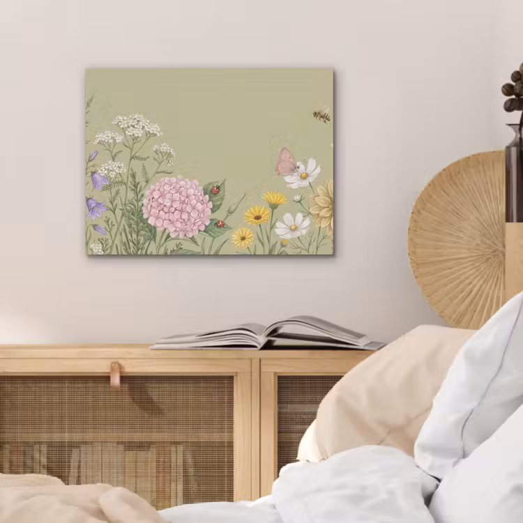 Botanisch - Bloemen - Kleurrijk PET vilt klein -sfeer3