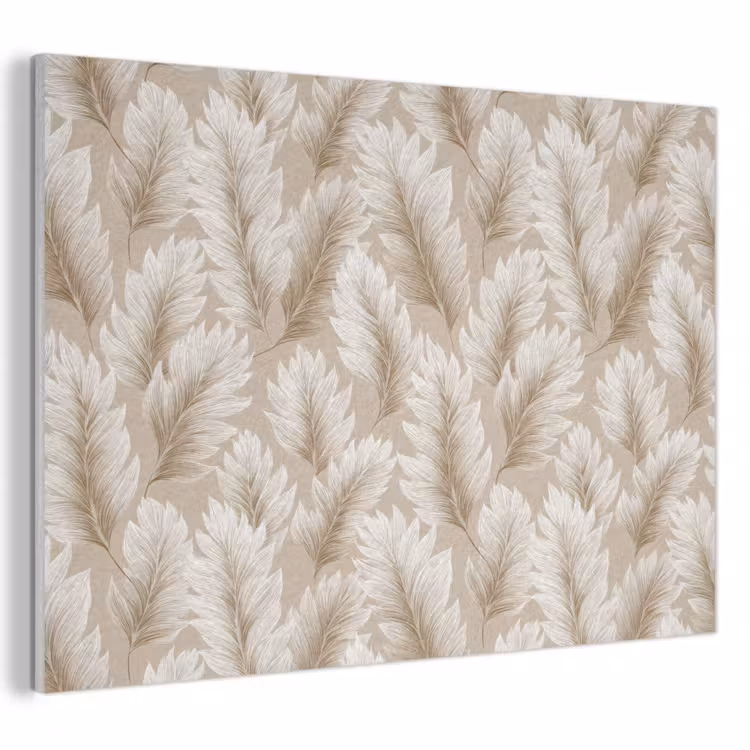 Botanisch - Patroon - Beige PET vilt klein 837 -3d