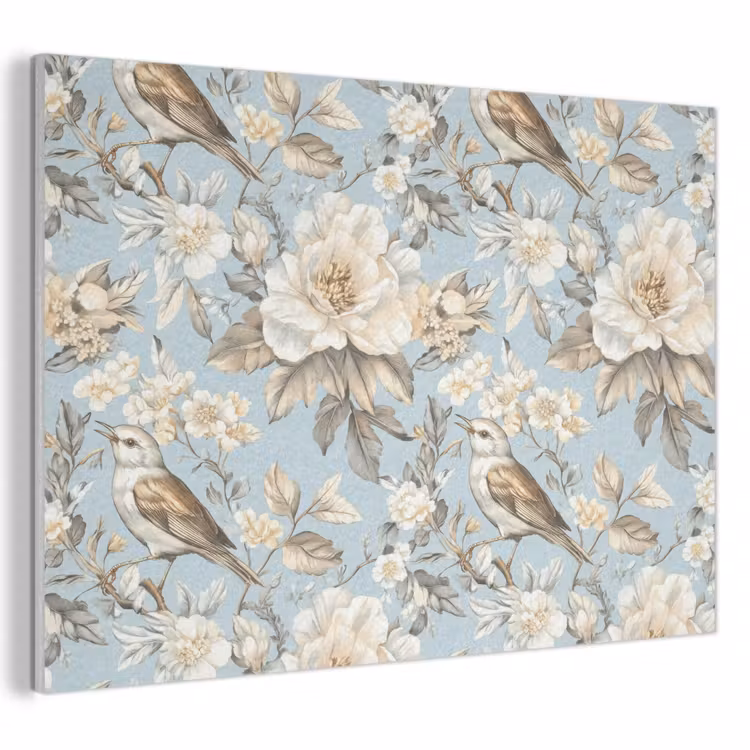 Botanisch - Zangvogel - Blauw PET vilt klein 837 -3d