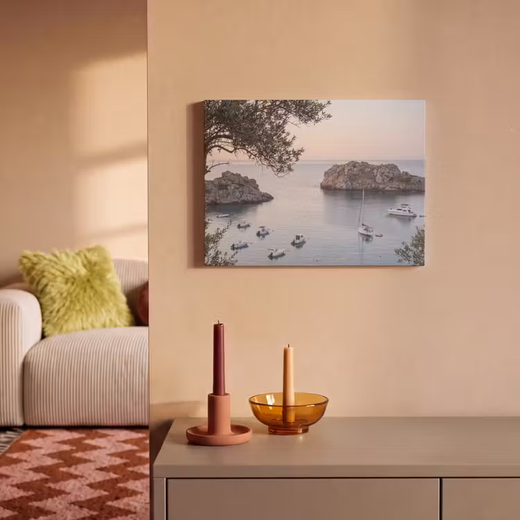 Akustikbild - Bucht – Boote – Sonnenuntergang - Baai - boten - zonsondergang PET vilt klein
